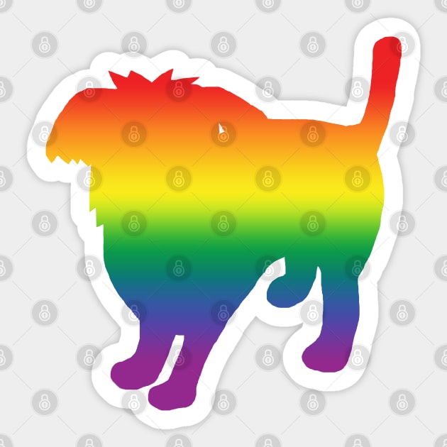 Pride Rainbow Gradient Silhouette Dog Sticker by ellenhenryart